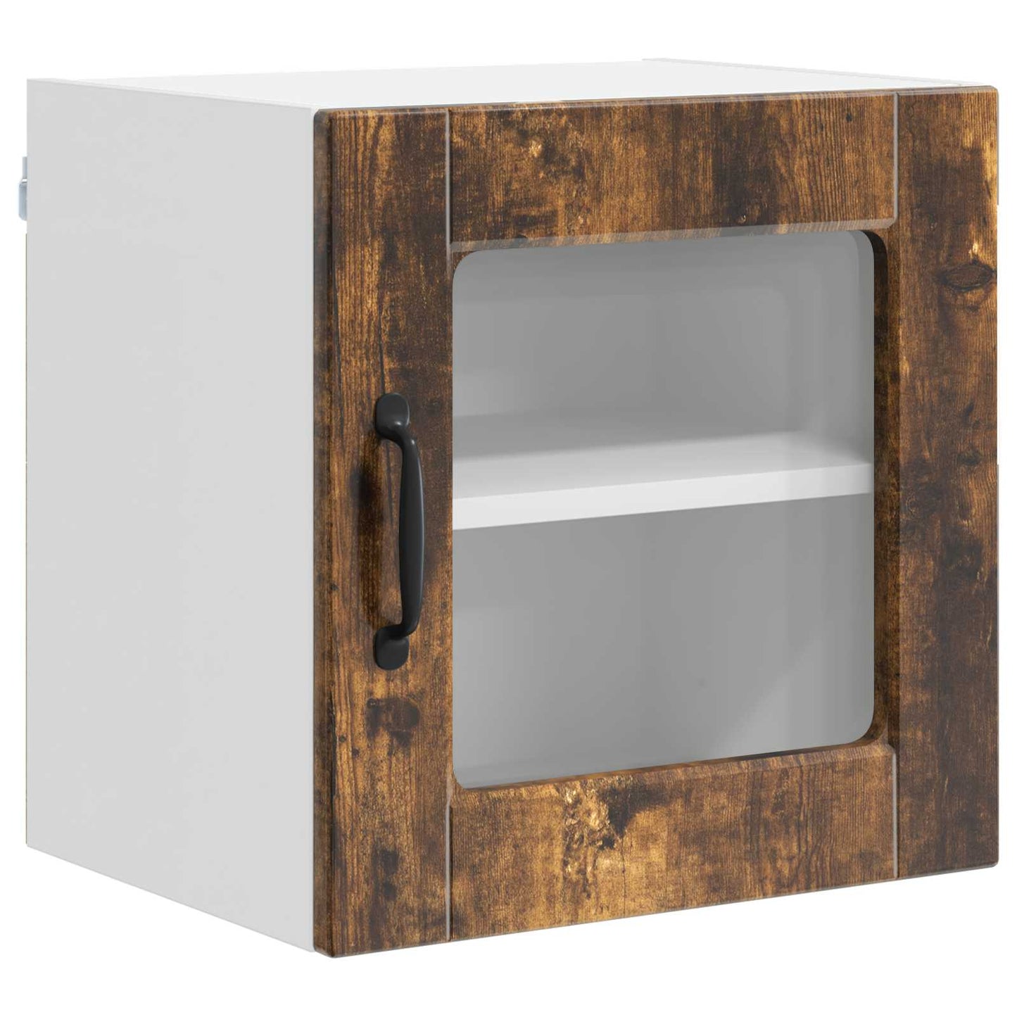 vidaXL Wall Glass Cabinet PORTO 2 pcs Smoked Oak 40 x 31 x 40 cm