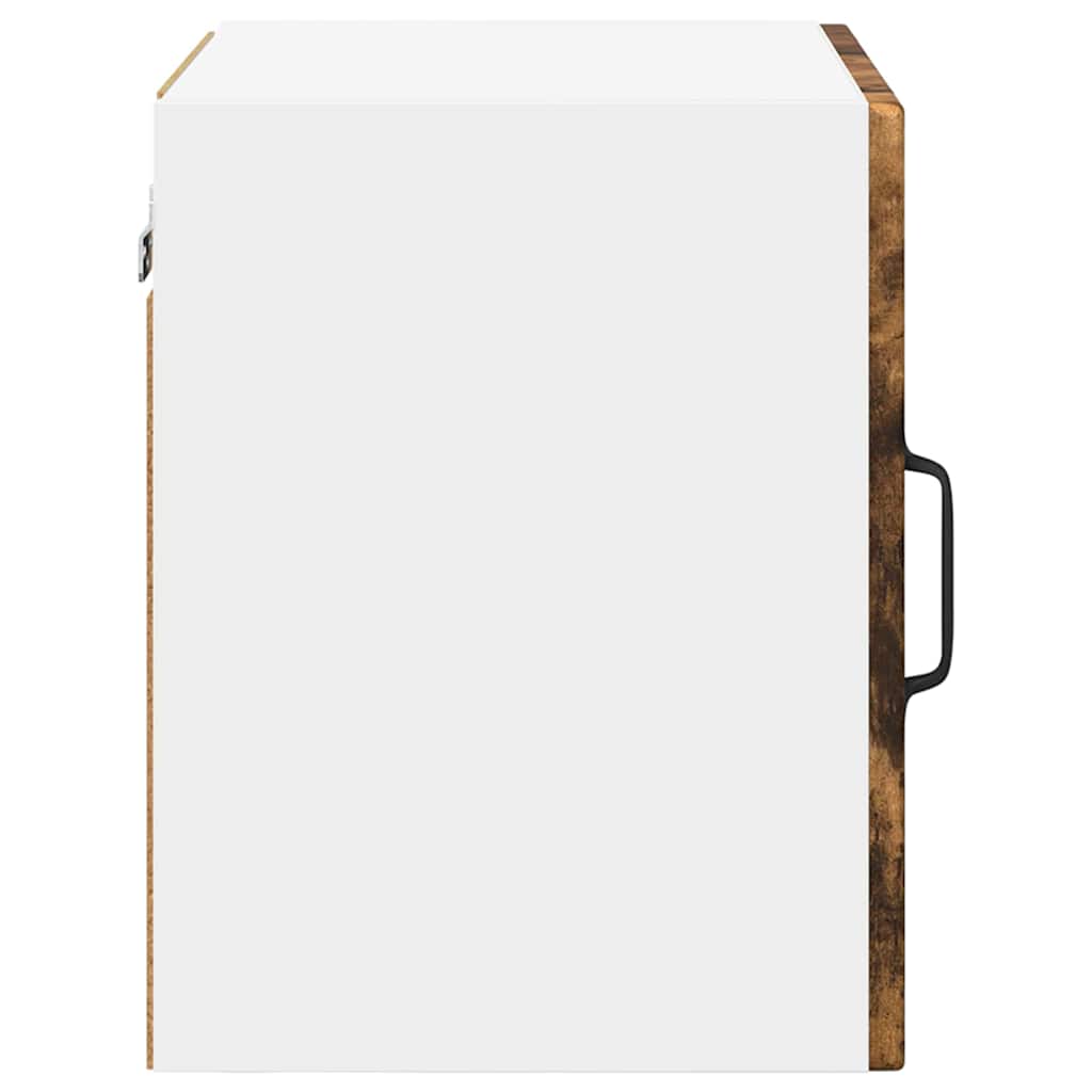 vidaXL Wall Glass Cabinet PORTO 2 pcs Smoked Oak 40 x 31 x 40 cm