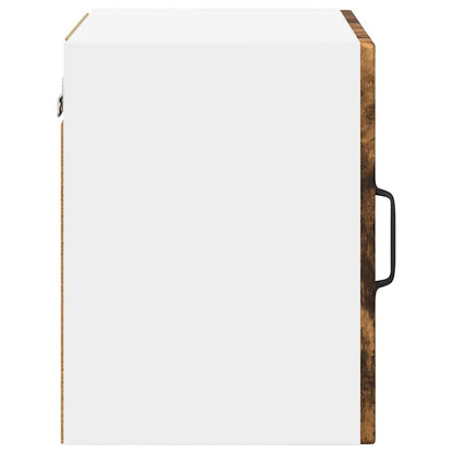 vidaXL Wall Glass Cabinet PORTO 2 pcs Smoked Oak 40 x 31 x 40 cm