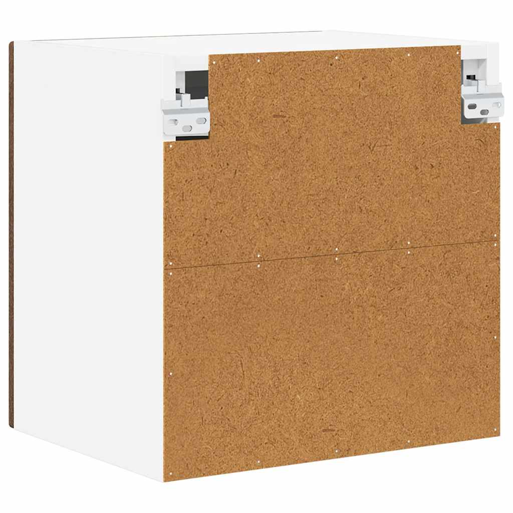 vidaXL Wall Glass Cabinet PORTO Brown Oak 40 x 31 x 40 cm