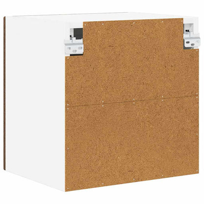 vidaXL Wall Glass Cabinet PORTO Brown Oak 40 x 31 x 40 cm