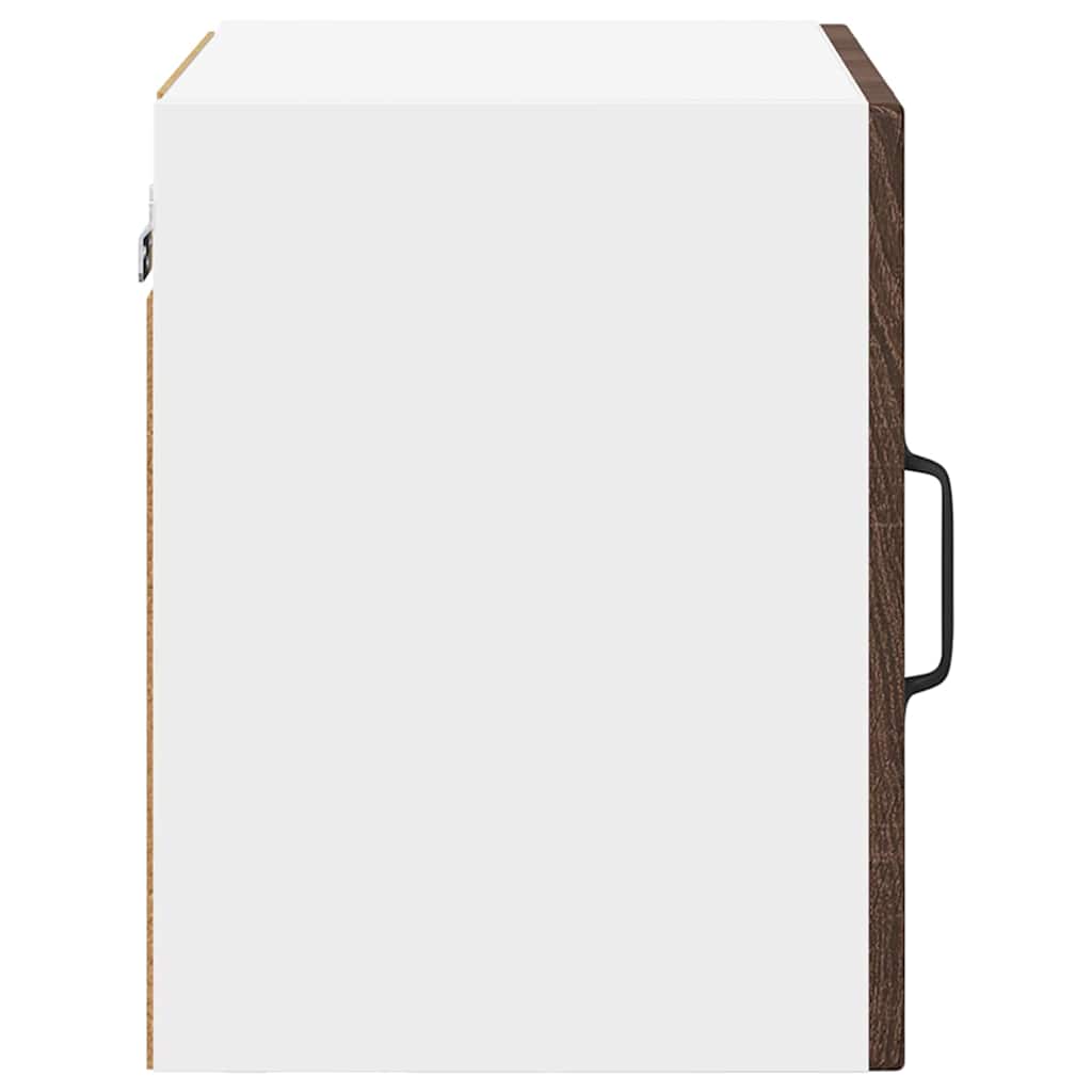 vidaXL Wall Glass Cabinet PORTO Brown Oak 40 x 31 x 40 cm