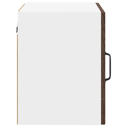 vidaXL Wall Glass Cabinet PORTO Brown Oak 40 x 31 x 40 cm