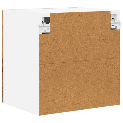 vidaXL Wall Glass Cabinet PORTO Old Wood 40 x 31 x 40 cm