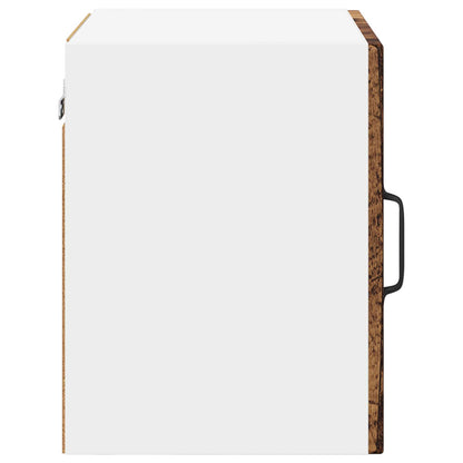 vidaXL Wall Glass Cabinet PORTO Old Wood 40 x 31 x 40 cm