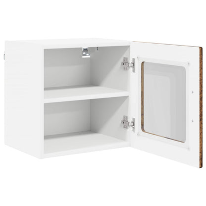 vidaXL Wall Glass Cabinet PORTO 2 pcs Old Wood 40 x 31 x 40 cm
