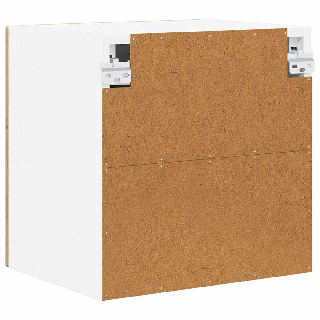 vidaXL Wall Glass Cabinet PORTO Artisan Oak 40 x 31 x 40 cm