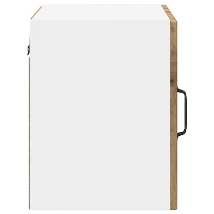vidaXL Wall Glass Cabinet PORTO Artisan Oak 40 x 31 x 40 cm