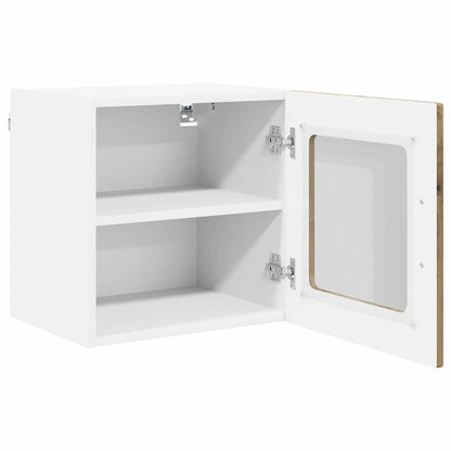 vidaXL Wall Glass Cabinet PORTO 2 pcs Artisan Oak Engineered Wood