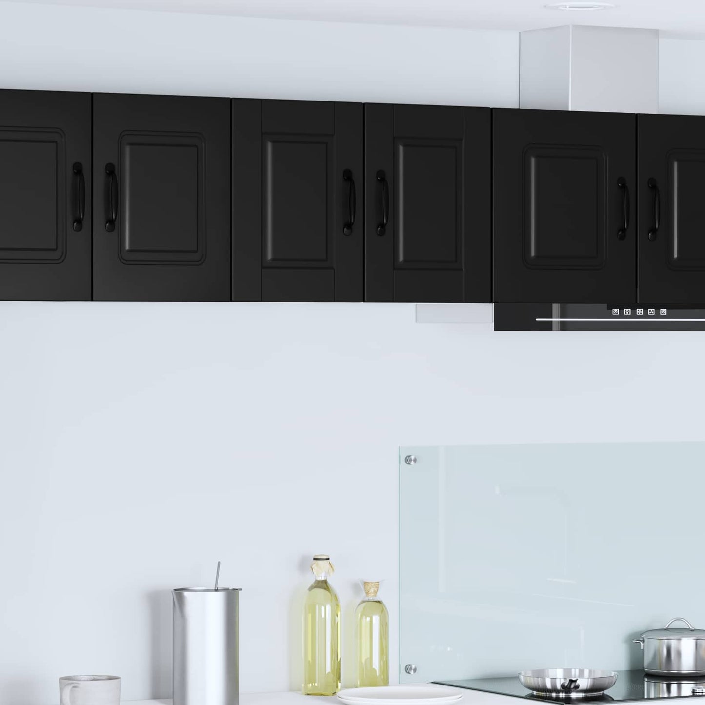 vidaXL Wall Cabinet PORTO 2 pcs Black 30 x 31 x 40 cm Engineered Wood