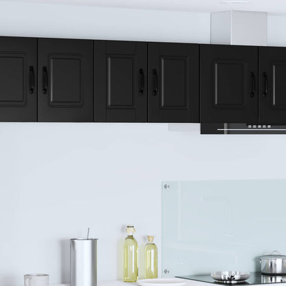 vidaXL Wall Cabinet PORTO 2 pcs Black 30 x 31 x 40 cm Engineered Wood