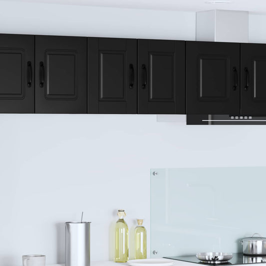 vidaXL Wall Cabinet PORTO 2 pcs Black 30 x 31 x 40 cm Engineered Wood