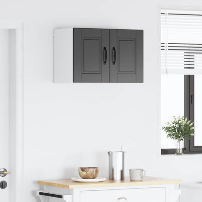 vidaXL Wall Cabinet PORTO 2 pcs Black 30 x 31 x 40 cm Engineered Wood