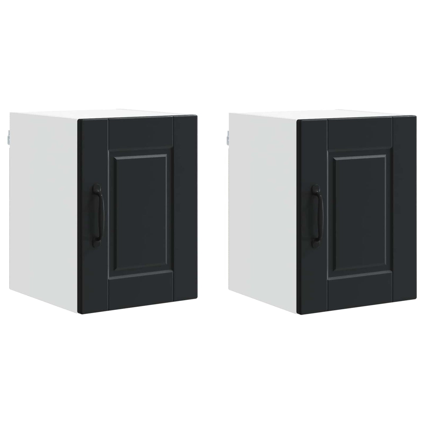 vidaXL Wall Cabinet PORTO 2 pcs Black 30 x 31 x 40 cm Engineered Wood