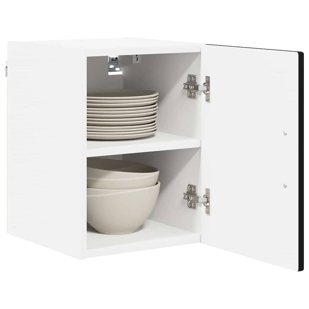vidaXL Wall Cabinet PORTO 2 pcs Black 30 x 31 x 40 cm Engineered Wood