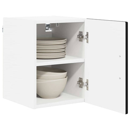 vidaXL Wall Cabinet PORTO 2 pcs Black 30 x 31 x 40 cm Engineered Wood