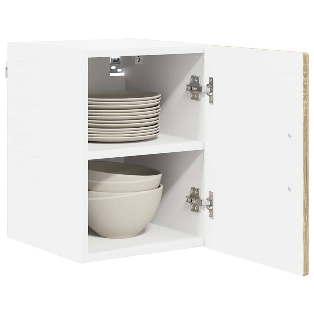 vidaXL Wall Cabinet PORTO 2 pcs Sonoma Oak 30 x 31 x 40 cm