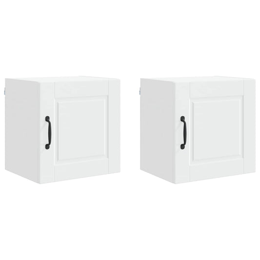 vidaXL Wall Cabinet PORTO 2 pcs White 40 x 31 x 40 cm Engineered Wood