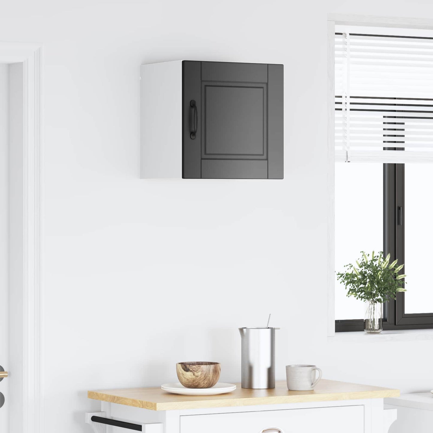 vidaXL Wall Cabinet PORTO Black 40 x 31 x 40 cm Engineered Wood