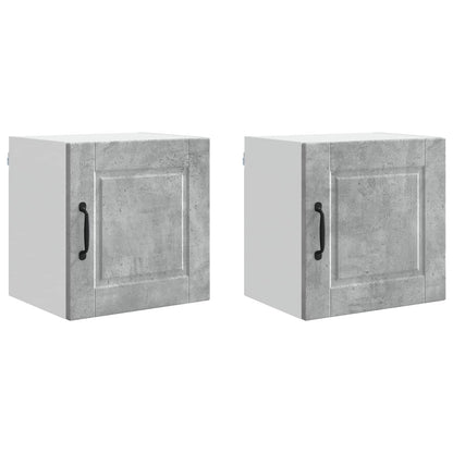 vidaXL Wall Cabinet PORTO 2 pcs Concrete Grey 40 x 31 x 40 cm