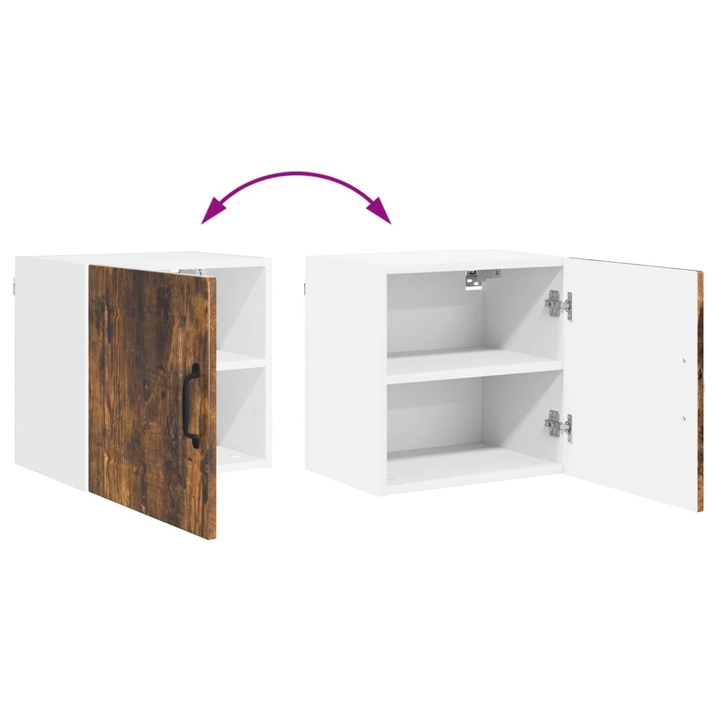 vidaXL Wall Cabinet PORTO Smoked Oak 40 x 31 x 40 cm Engineered Wood