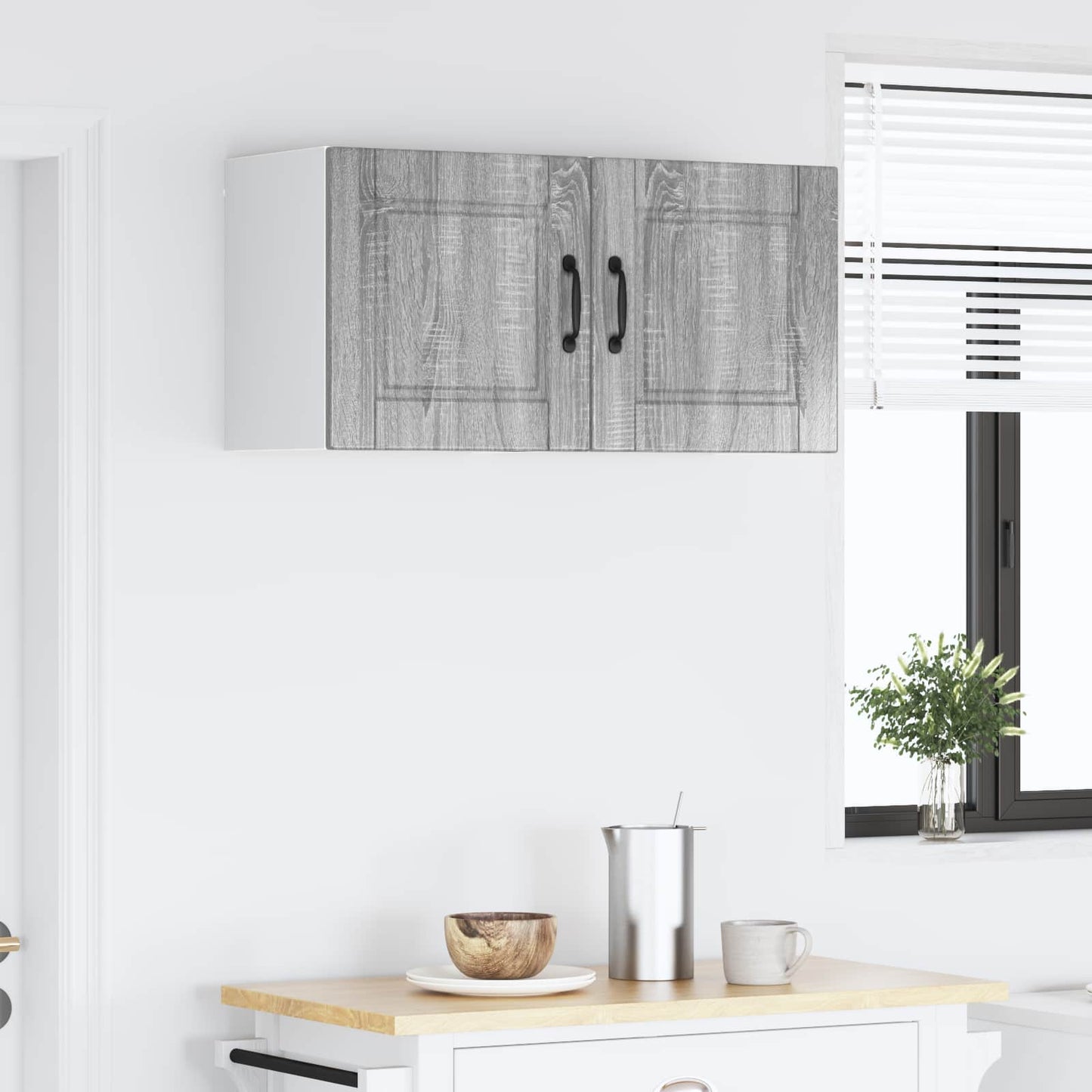vidaXL Wall Cabinet PORTO 2 pcs Grey Sonoma 40 x 31 x 40 cm