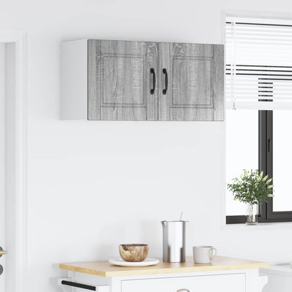 vidaXL Wall Cabinet PORTO 2 pcs Grey Sonoma 40 x 31 x 40 cm