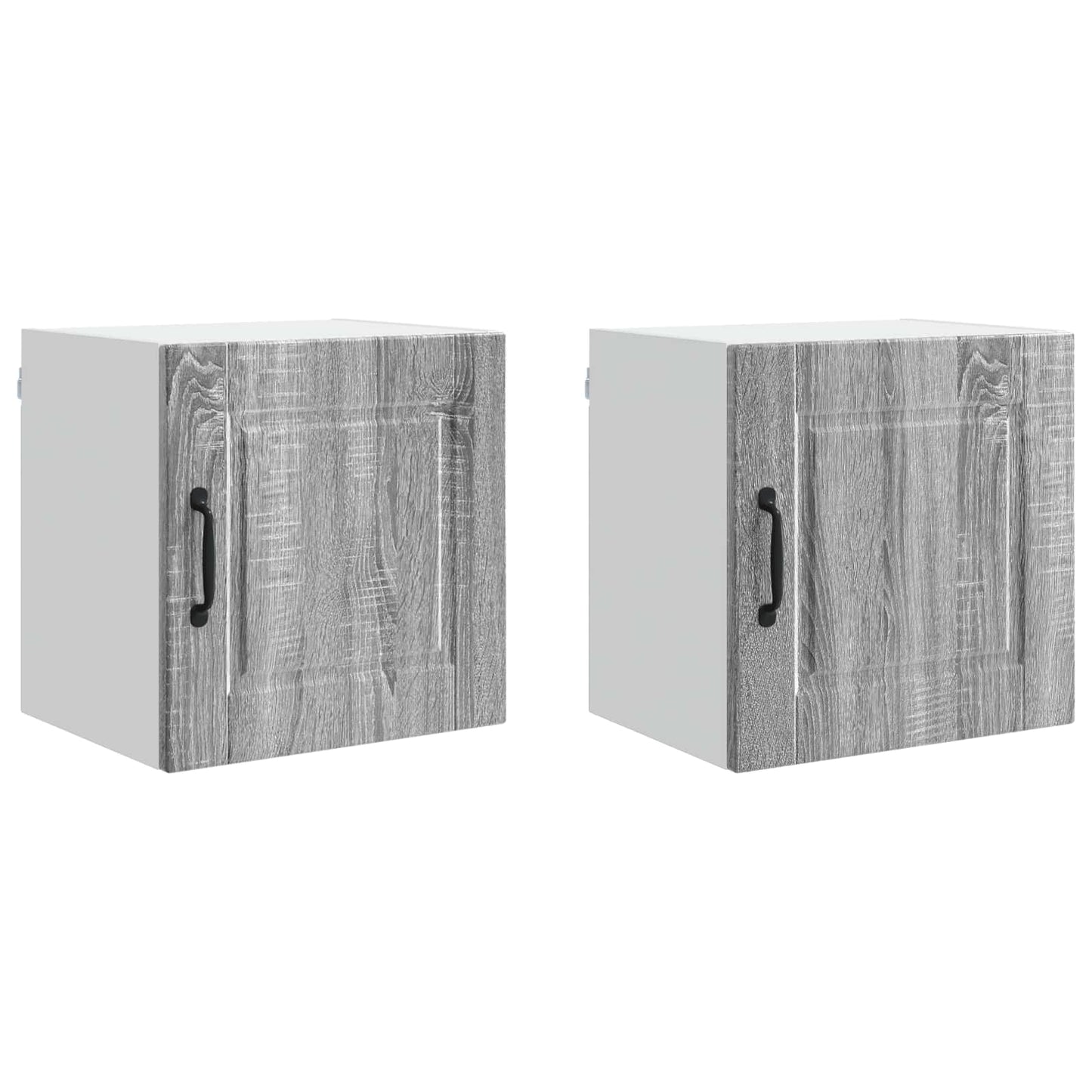 vidaXL Wall Cabinet PORTO 2 pcs Grey Sonoma 40 x 31 x 40 cm