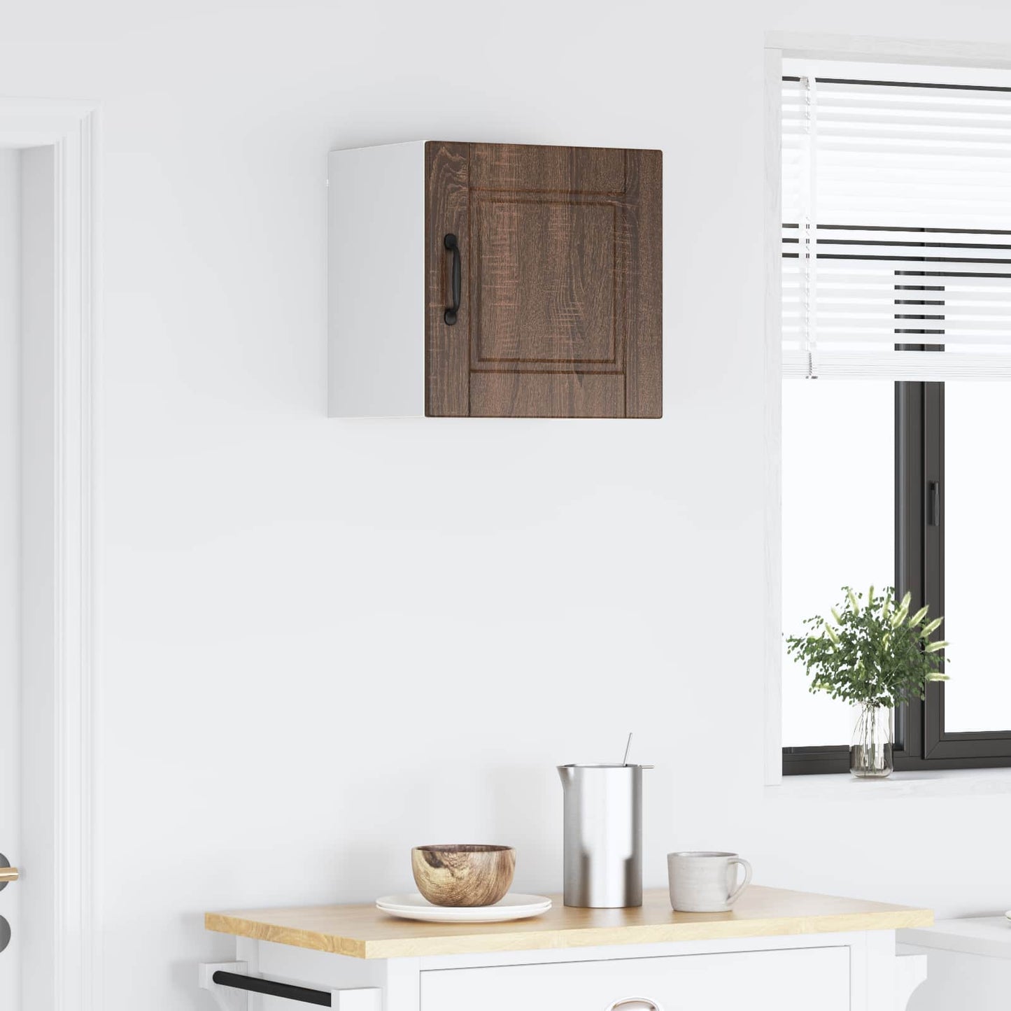 vidaXL Wall Cabinet PORTO Brown Oak 40 x 31 x 40 cm Engineered Wood