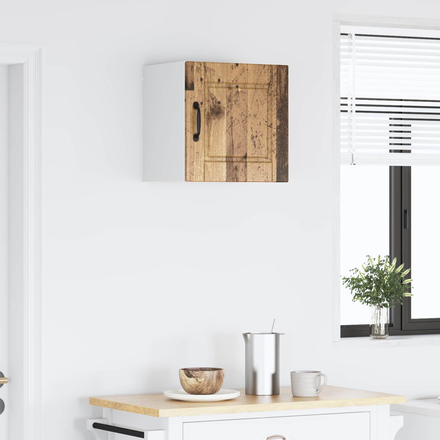 vidaXL Wall Cabinet PORTO Old Wood 40 x 31 x 40 cm Engineered Wood