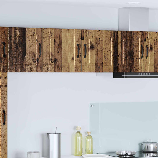 vidaXL Wall Cabinet PORTO 2 pcs Old Wood 40 x 31 x 40 cm