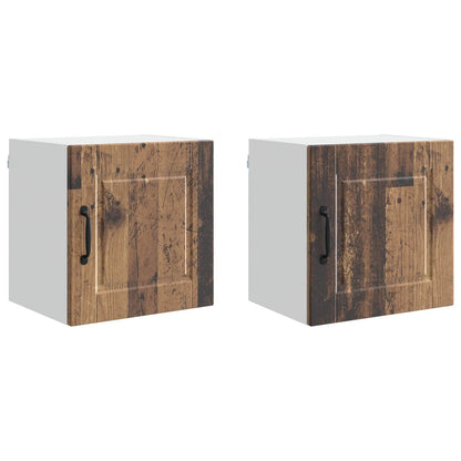 vidaXL Wall Cabinet PORTO 2 pcs Old Wood 40 x 31 x 40 cm