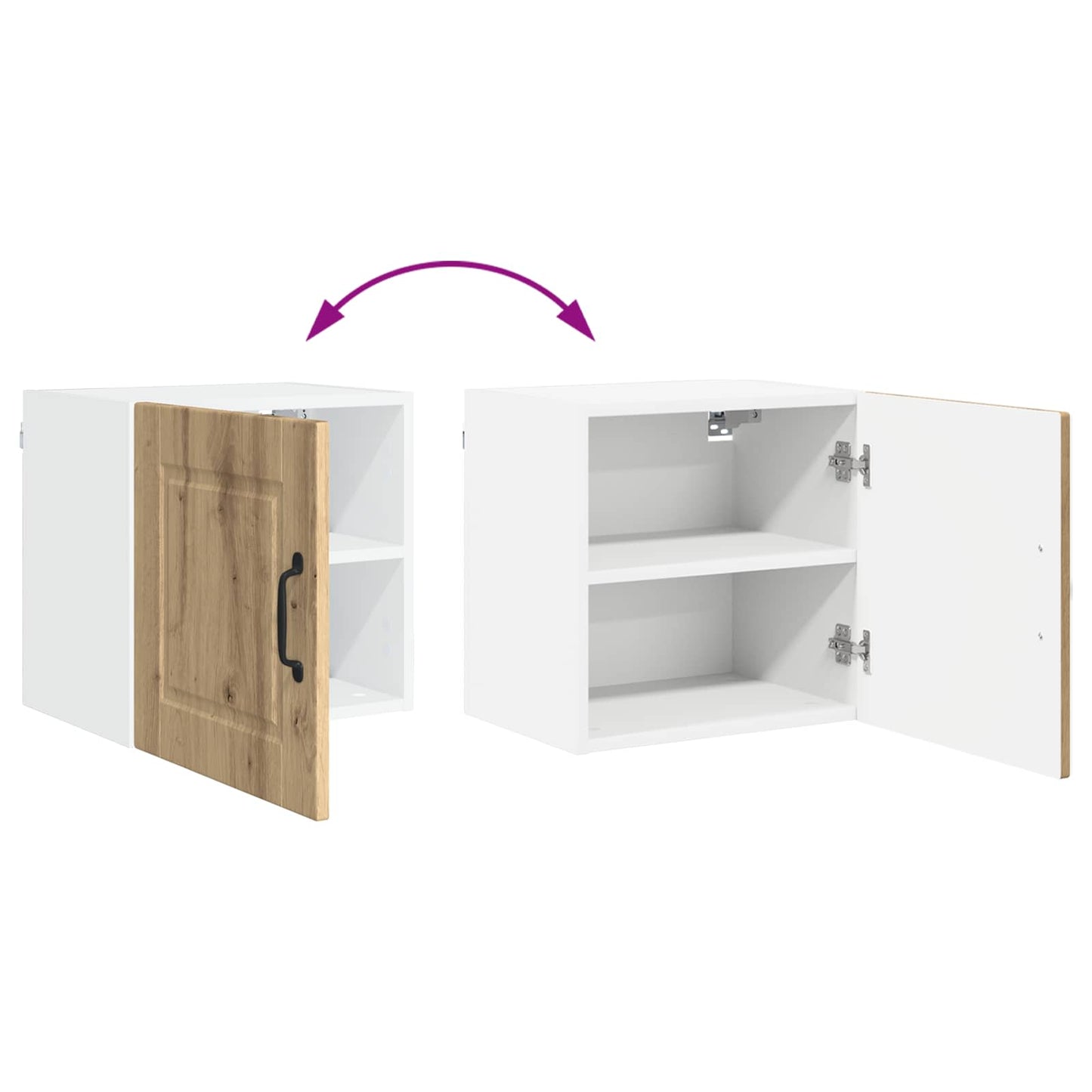 vidaXL Wall Cabinet PORTO Artisan Oak 40 x 31 x 40 cm Engineered Wood