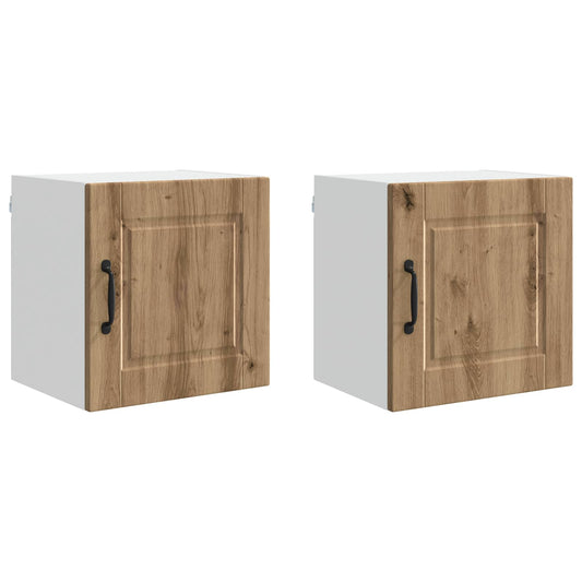vidaXL Wall Cabinet PORTO 2 pcs Artisan Oak 40 x 31 x 40 cm