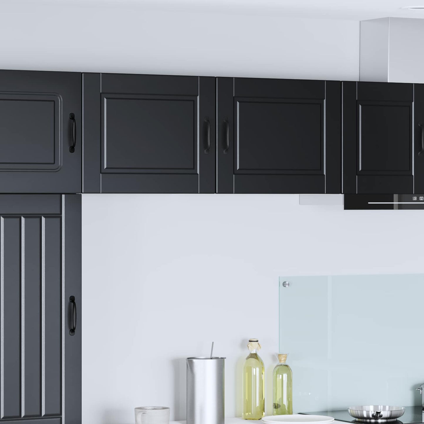 vidaXL Wall Cabinet PORTO 2 pcs Black 50 x 31 x 40 cm Engineered Wood