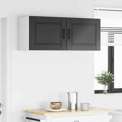vidaXL Wall Cabinet PORTO 2 pcs Black 50 x 31 x 40 cm Engineered Wood