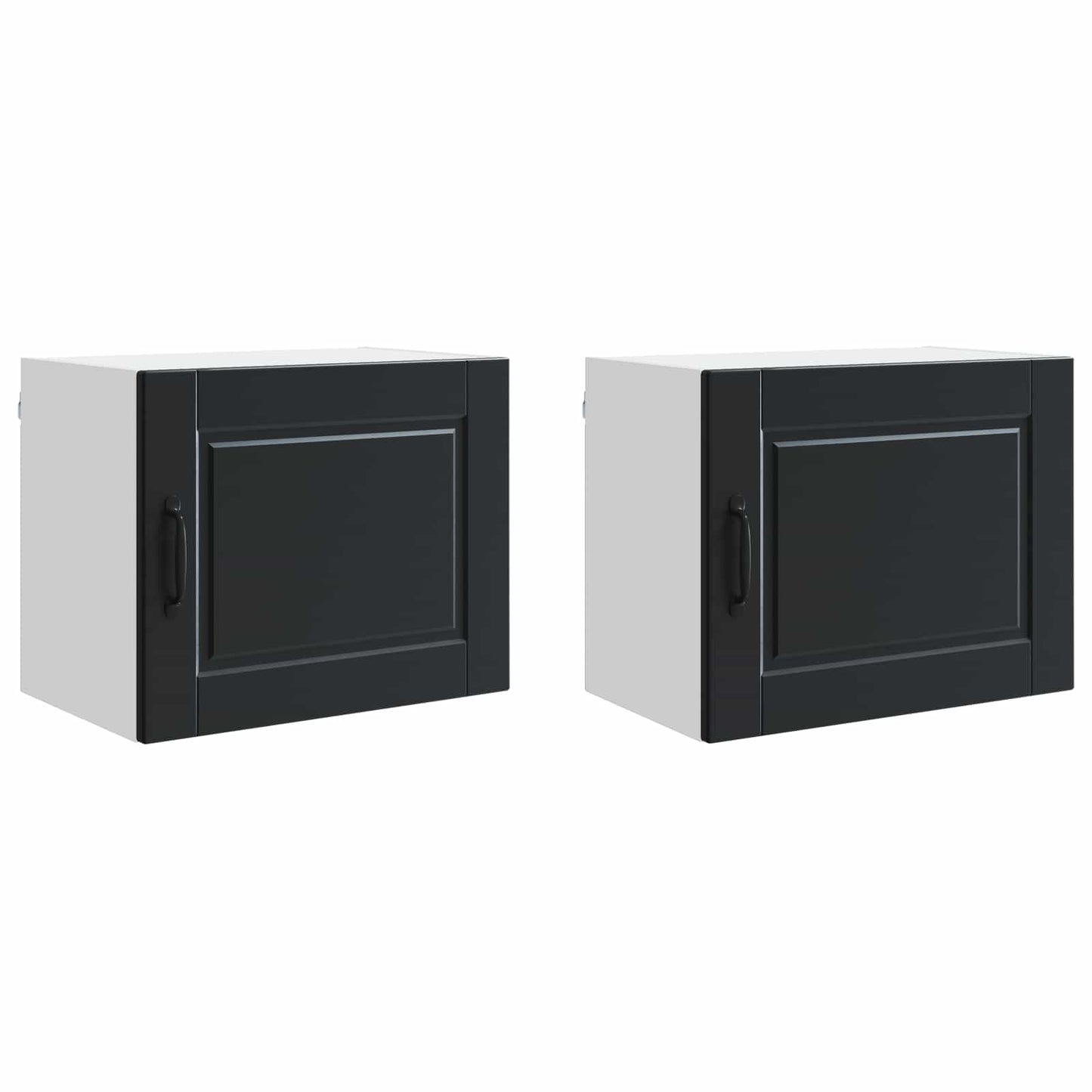 vidaXL Wall Cabinet PORTO 2 pcs Black 50 x 31 x 40 cm Engineered Wood