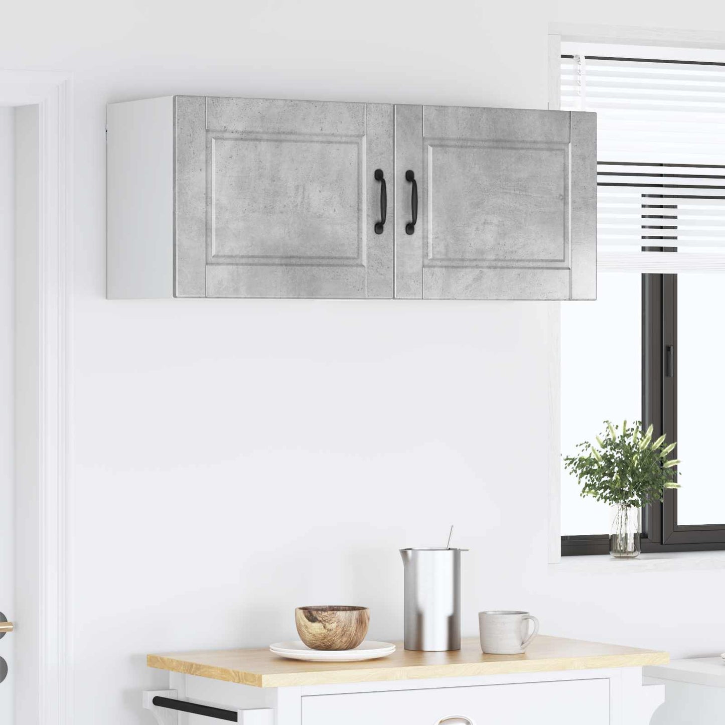vidaXL Wall Cabinet PORTO 2 pcs Concrete Grey 50 x 31 x 40 cm