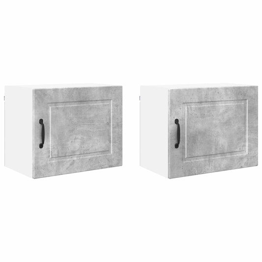 vidaXL Wall Cabinet PORTO 2 pcs Concrete Grey 50 x 31 x 40 cm