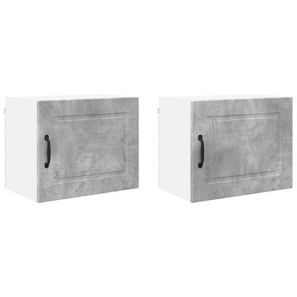 vidaXL Wall Cabinet PORTO 2 pcs Concrete Grey 50 x 31 x 40 cm