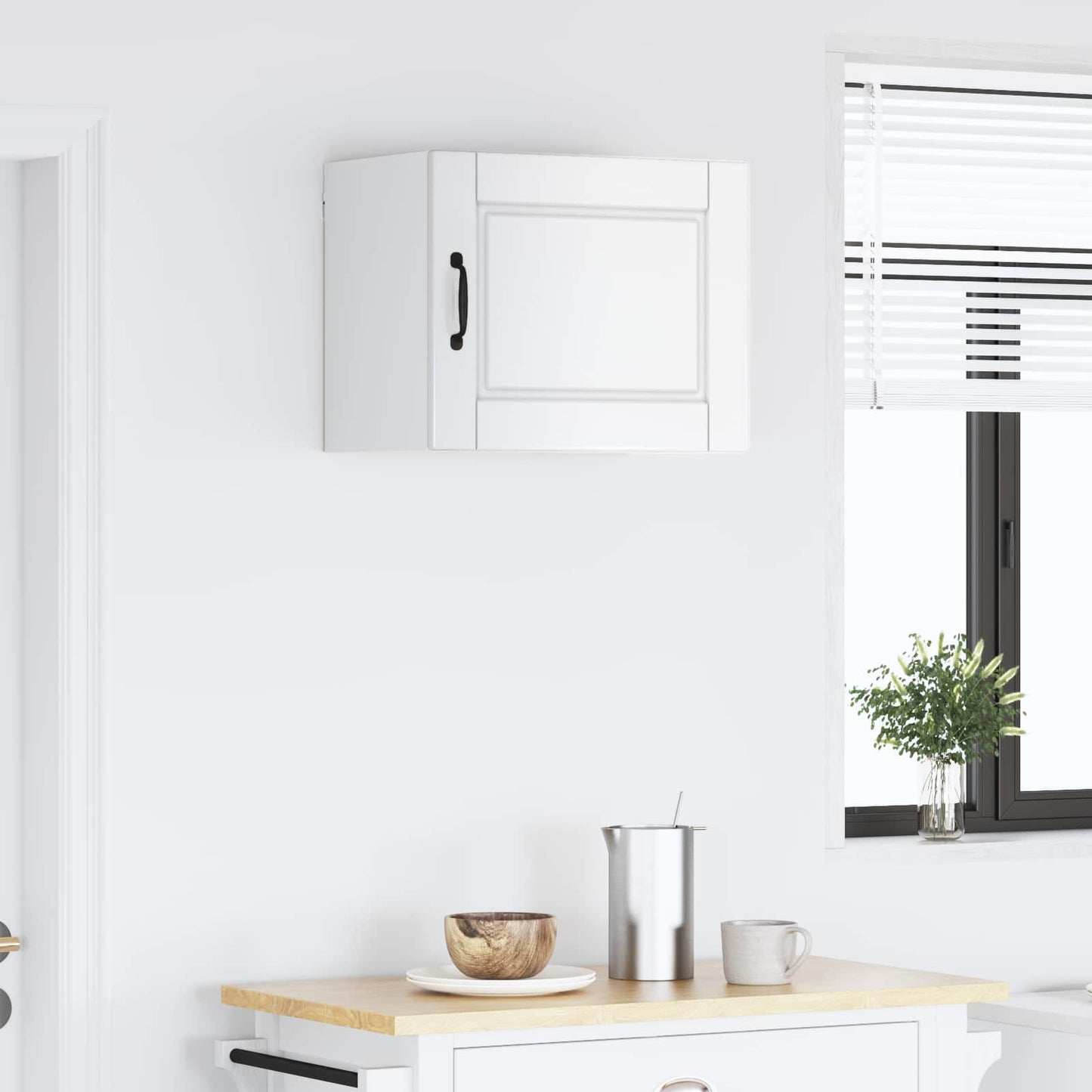 vidaXL Wall Cabinet PORTO High Gloss White 50 x 31 x 40 cm