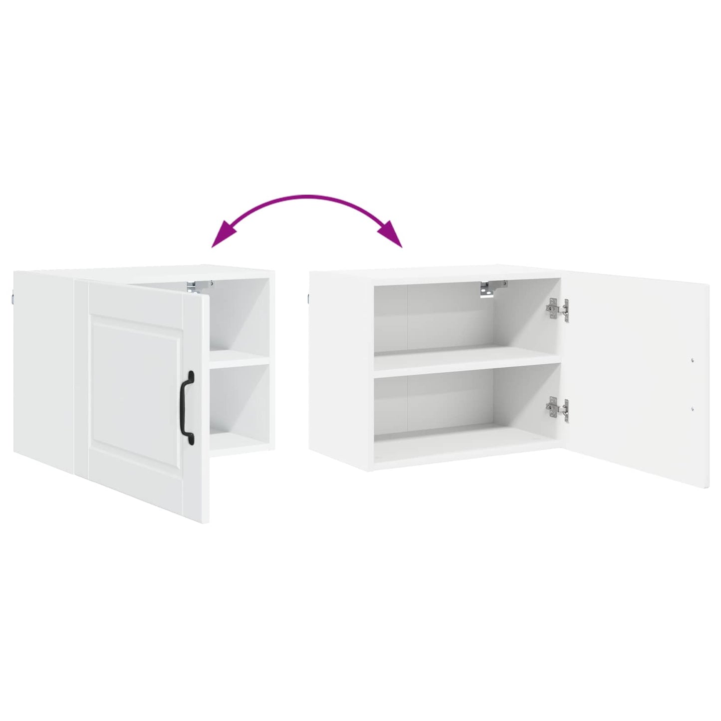 vidaXL Wall Cabinet PORTO High Gloss White 50 x 31 x 40 cm