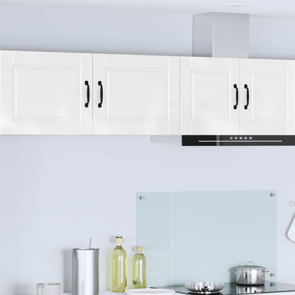 vidaXL Wall Cabinet PORTO 2 pcs High Gloss White 50 x 31 x 40 cm