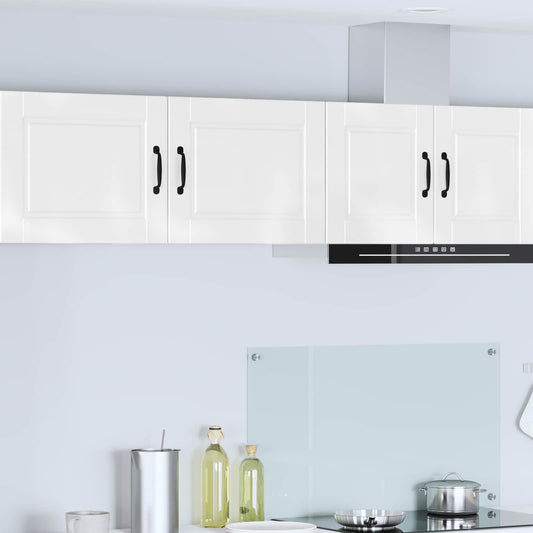 vidaXL Wall Cabinet PORTO 2 pcs High Gloss White 50 x 31 x 40 cm