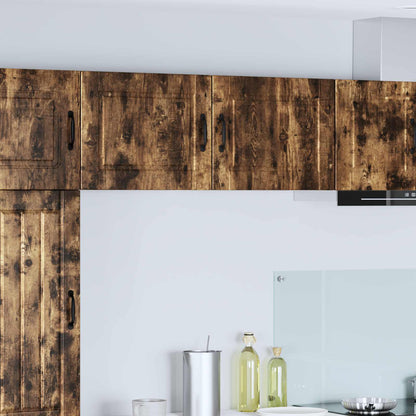 vidaXL Wall Cabinet PORTO Smoked Oak 50 x 31 x 40 cm Engineered Wood