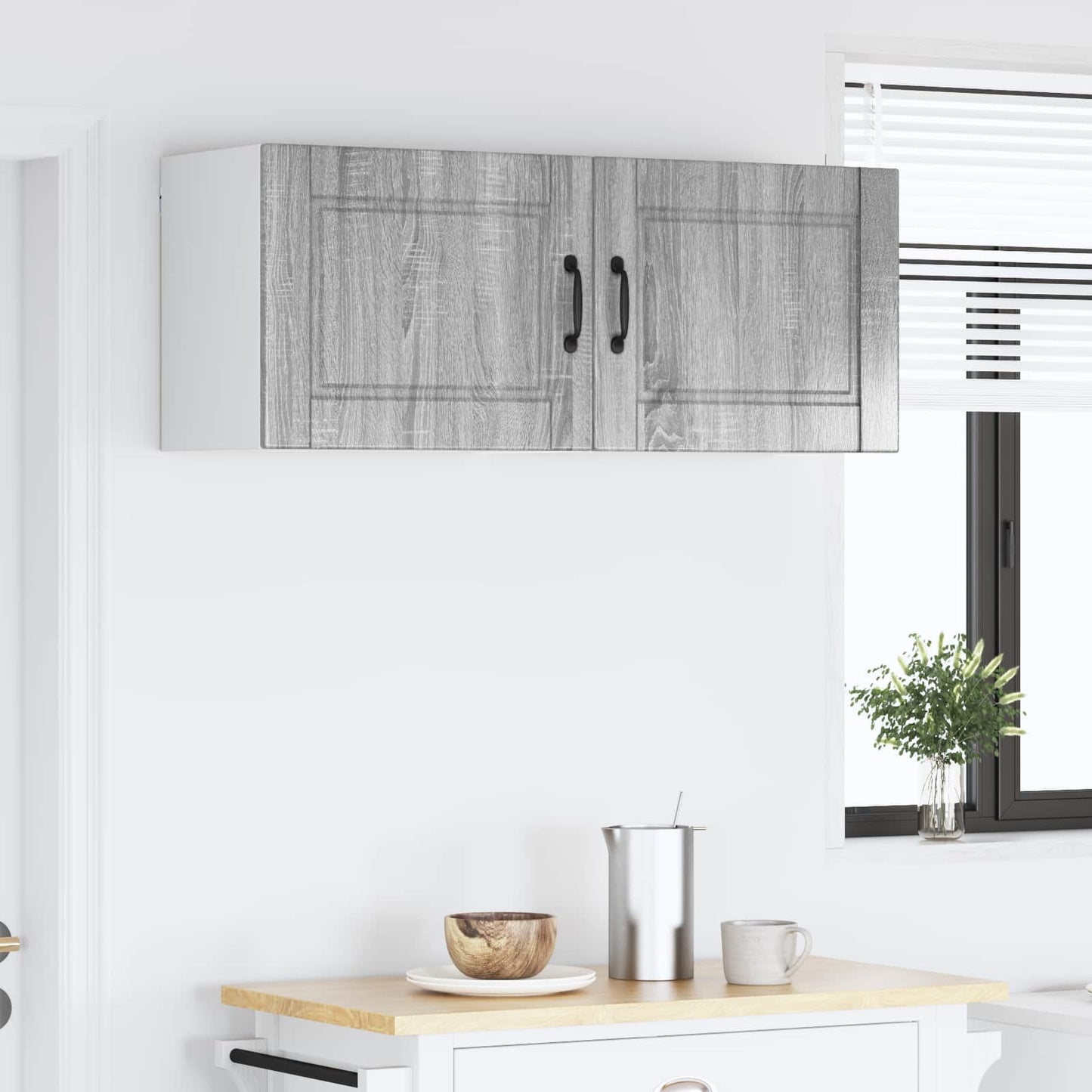 vidaXL Wall Cabinet PORTO 2 pcs Grey Sonoma 50 x 31 x 40 cm