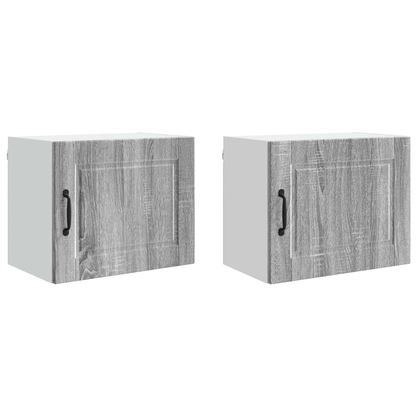 vidaXL Wall Cabinet PORTO 2 pcs Grey Sonoma 50 x 31 x 40 cm