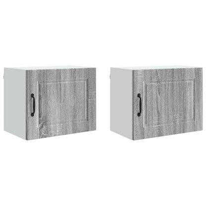 vidaXL Wall Cabinet PORTO 2 pcs Grey Sonoma 50 x 31 x 40 cm
