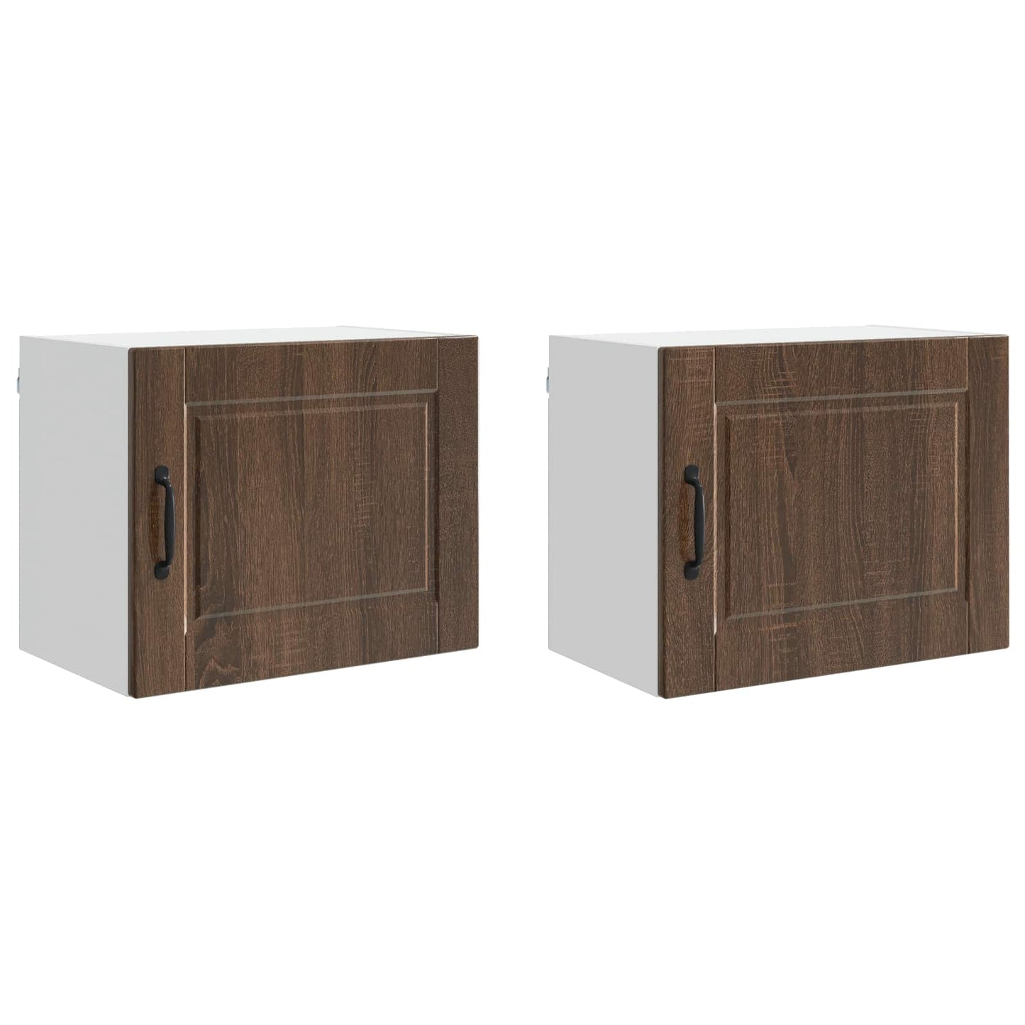 vidaXL Wall Cabinet PORTO 2 pcs Brown Oak 50 x 31 x 40 cm