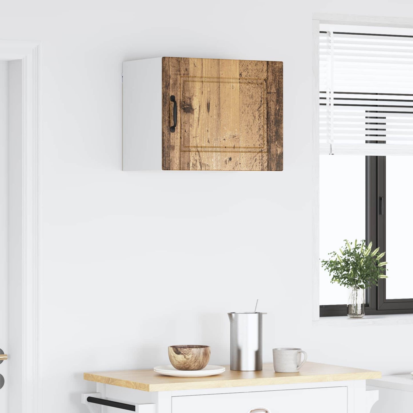 vidaXL Wall Cabinet PORTO Old Wood 50 x 31 x 40 cm Engineered Wood